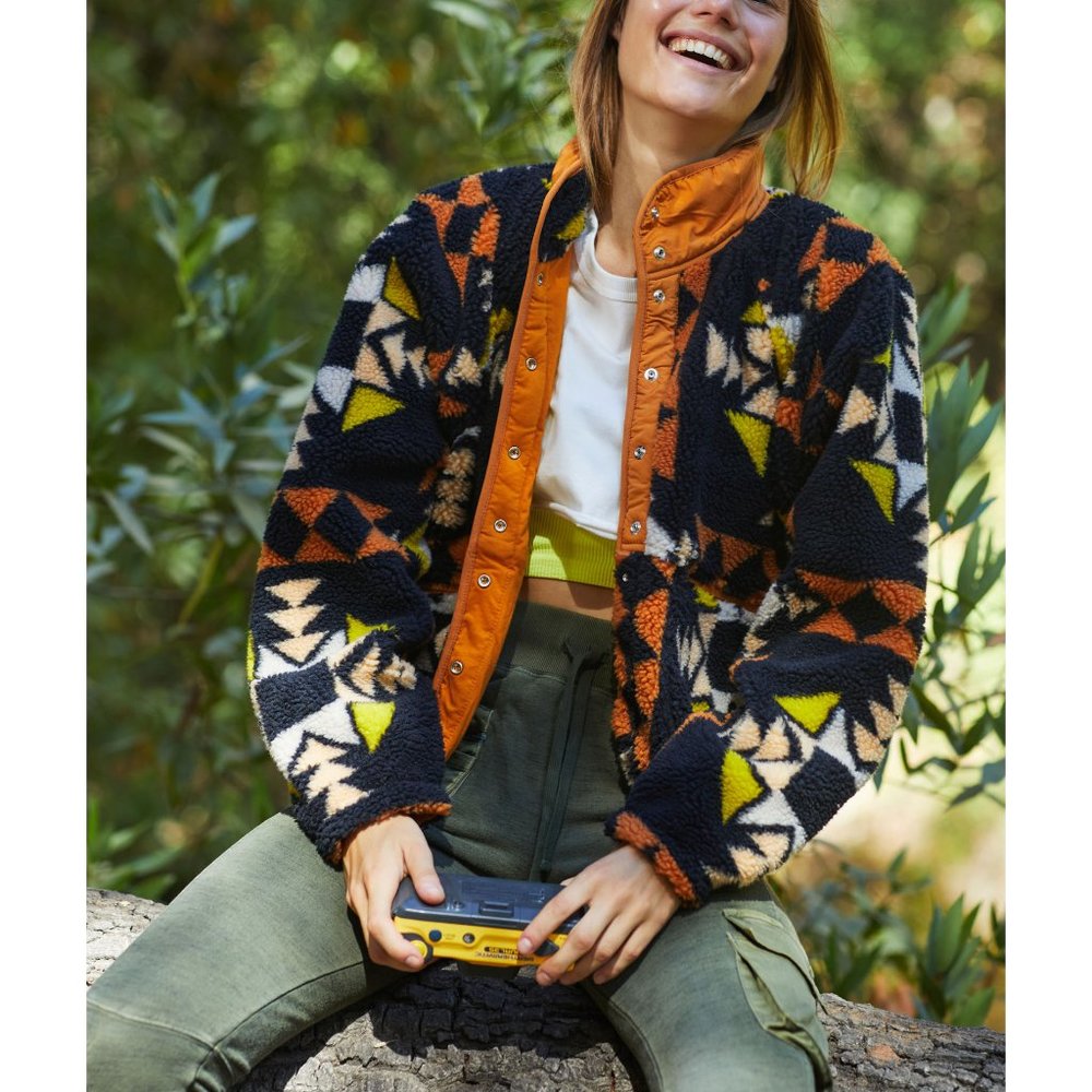 NWOT Free People Rocky Ridge Jacket / Night Sky Combo, L